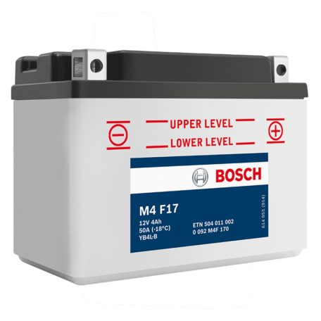Bosch 12v 4ah motor akkumulátor jobb+ YB4L-B