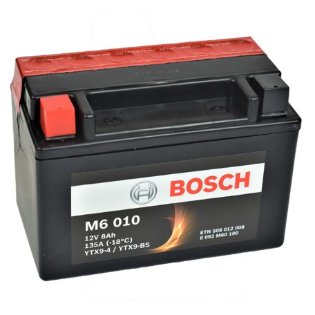 Bosch 12v 8ah AGM motor akkumulátor bal+ YTX9-BS