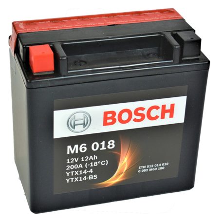 Bosch 12v 14ah motor akkumulátor bal+ *YTX14-BS