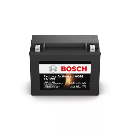 Bosch Y50-N18L-A2 12v 21Ah 330A jobb factory activated AGM FA 123 motor akkumulátor