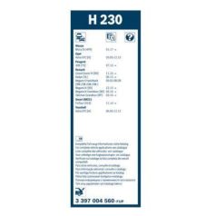   Bosch 3397004560 (H230) Rear 230mm hátsó ablaktörlő lapát