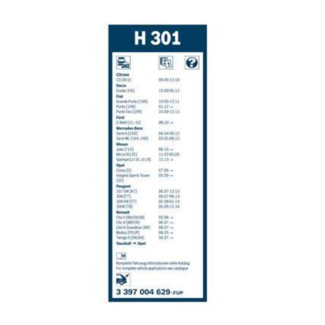 Bosch 3397004629 (H301) Rear 300mm hátsó ablaktörlő lapát