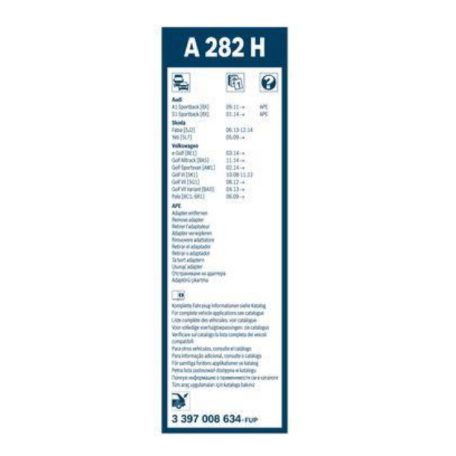 Bosch 3397008634 (A282H)  Aerotwin Rear 280mm hátsó ablaktörlő lapát