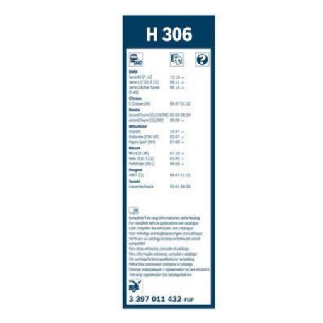 Bosch 3397011432 (H306) Rear 300mm hátsó ablaktörlő lapát
