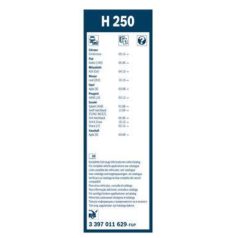   Bosch 3397011629 (H250) Rear 250mm hátsó ablaktörlő lapát