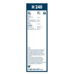   Bosch 3397011677 (H240) Rear 240mm hátsó ablaktörlő lapát
