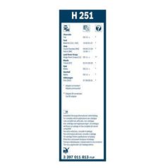   Bosch 3397011813 (H251) Rear 250mm hátsó ablaktörlő lapát