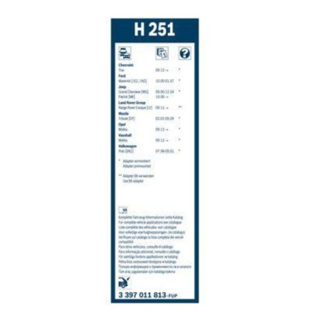 Bosch 3397011813 (H251) Rear 250mm hátsó ablaktörlő lapát