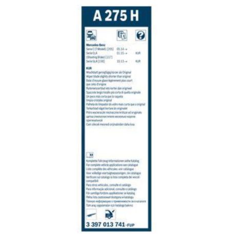 Bosch 3397013741 (A275H)  Aerotwin Rear 265mm hátsó ablaktörlő lapát
