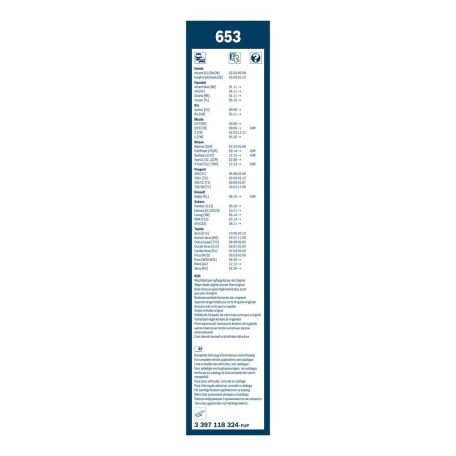 Bosch 3397118324 (653) Aerotwin 650 mm és 400 mm keret nélküli ablaktörlő lapát készlet 