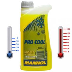   Mannol 4414-1 - Pro Cool Antifreeze 1L sárga motorkerékpár fagyálló , -40 / +135°C