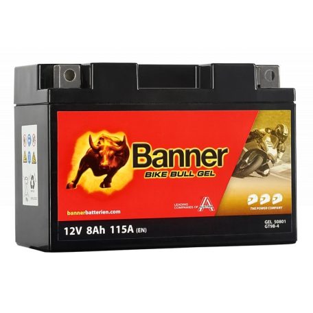 Banner Bike Bull GEL YT9B-4 12v 8Ah 115A bal motor akkumulátor 