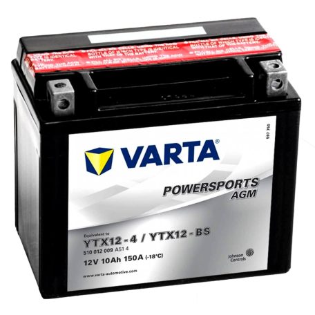 Varta 12v 10ah AGM motor akkumulator bal YTX12 BS