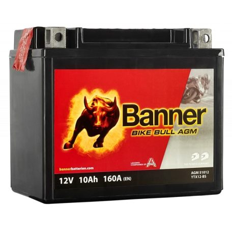 Banner Bike Bull AGM YTX12-BS 12v 10Ah 160A bal motor akkumulátor