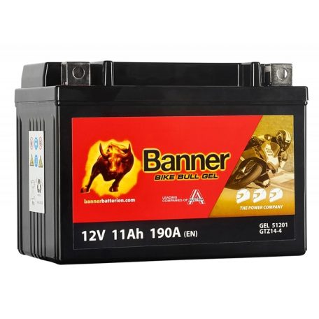 Banner Bike Bull GEL YTZ14-4 12v 11Ah 210A bal motor akkumulátor 