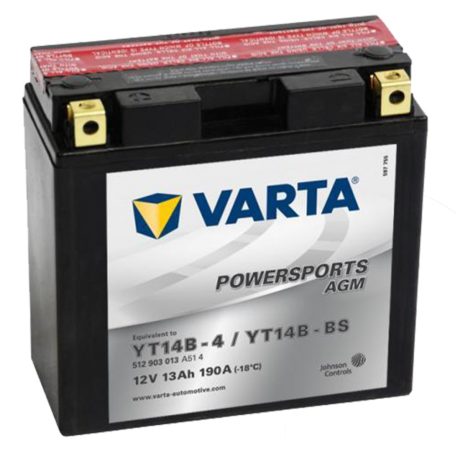 Varta 12v 12ah AGM motor akkumulator bal YT14B BS