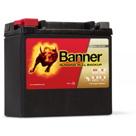 Banner Running Backup 51400 / AUX14 12v 12ah 200A bal+ kiegészítő autó akkumulátor  