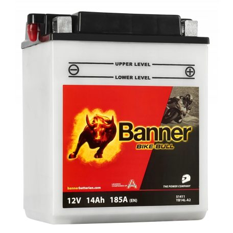 Banner Bike Bull 12v 14ah 185A motor akkumulátor jobb+ YB14L-A2