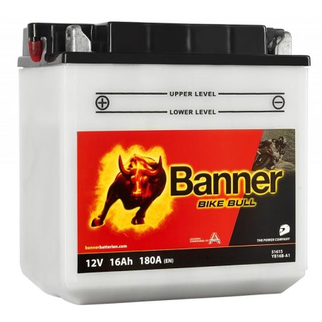 Banner Bike Bull 12v 16ah 180A motor akkumulátor bal+ YB16B-A1