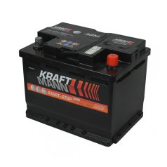   Kraftmann 12v 60ah 660A jobb+ AGM start-stop autó akkumulátor