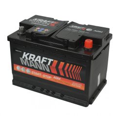   Kraftmann 12v 70ah 720A jobb+ AGM start-stop autó akkumulátor