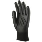 Tenyéren mártott PU szerelőkesztyű (Méret: 9-es, fekete) 