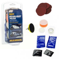 Mannol 9801 Headlight Polish Set fényszóró polírozó készlet, 2x40g+2x7,5ml