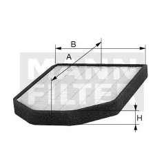 Mann-Filter CUK2241-2 Aktívszenes Pollenszűrő