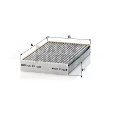 Mann-Filter CUK26005 Aktívszenes Pollenszűrő