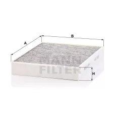 Mann-Filter CUK2847/1 Aktívszenes Pollenszűrő