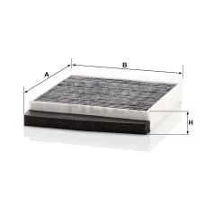 Mann-Filter CUK2855 Aktívszenes Pollenszűrő