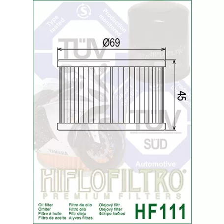 Hiflofiltro HF111 olajszűrő