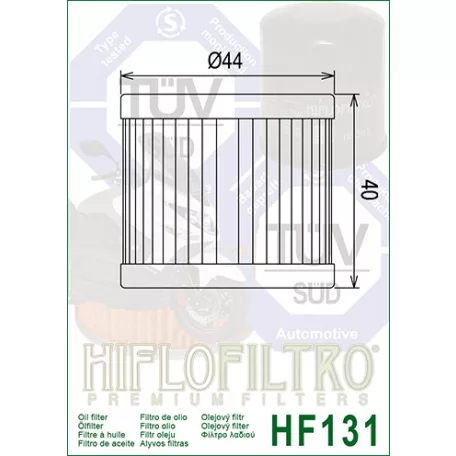 Hiflofiltro HF131 olajszűrő