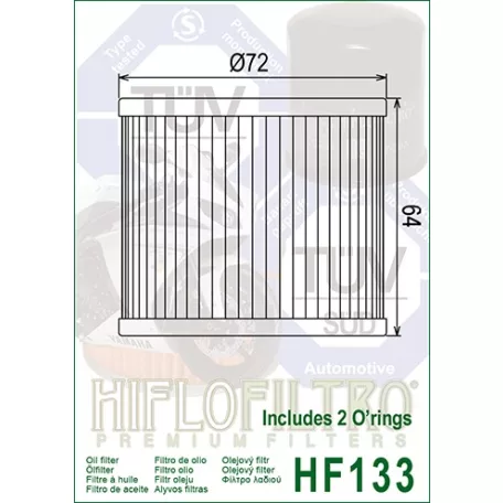 Hiflofiltro HF133 olajszűrő