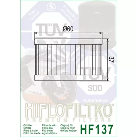 Hiflofiltro HF137 olajszűrő