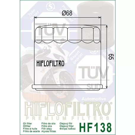 Hiflofiltro HF138C olajszűrő