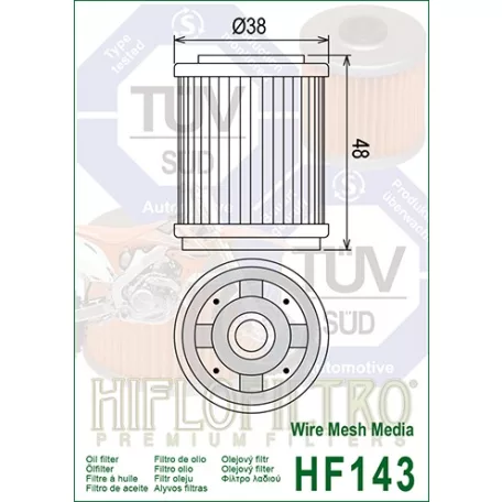 Hiflofiltro HF143 olajszűrő