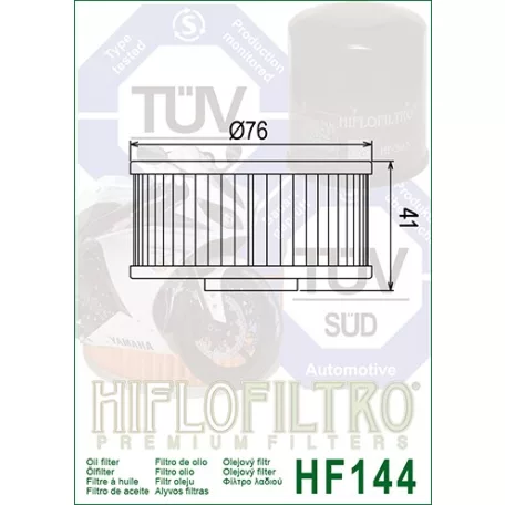 Hiflofiltro HF144 olajszűrő