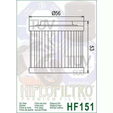 Hiflofiltro HF151 olajszűrő