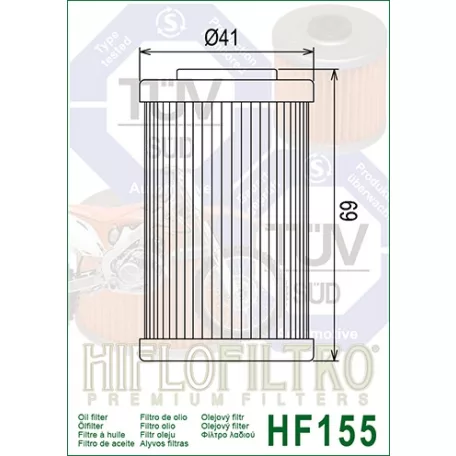 Hiflofiltro HF155 olajszűrő