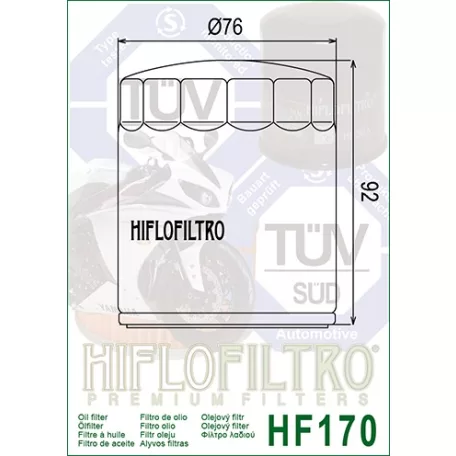 Hiflofiltro HF170 olajszűrő
