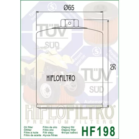 Hiflofiltro HF198 olajszűrő
