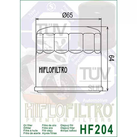 Hiflofiltro HF204C olajszűrő