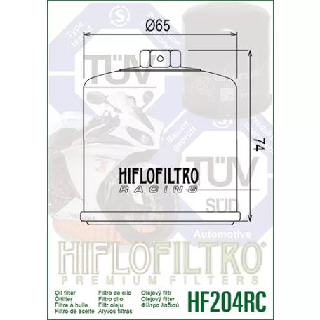 Hiflofiltro HF204RC olajszűrő