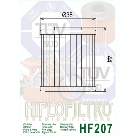 Hiflofiltro HF207 olajszűrő