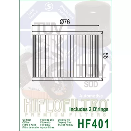 Hiflofiltro HF401 olajszűrő