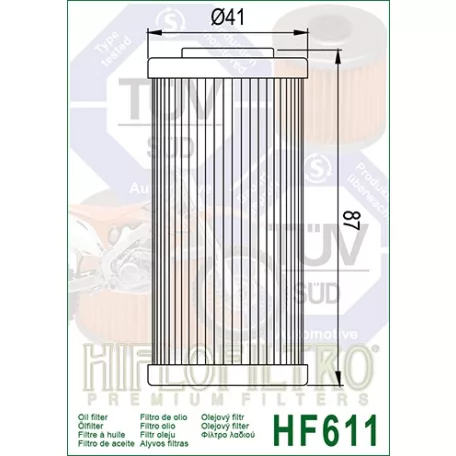 Hiflofiltro HF611 olajszűrő