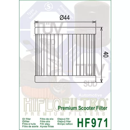 Hiflofiltro HF971 olajszűrő