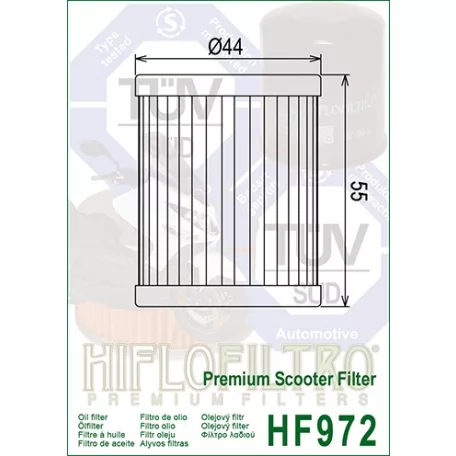 Hiflofiltro HF972 olajszűrő