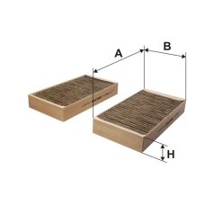Filtron K 1200A-2X (K1200A-2X) aktívszenes pollenszűrő